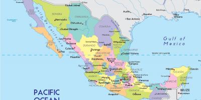Peta Kota Meksiko negara