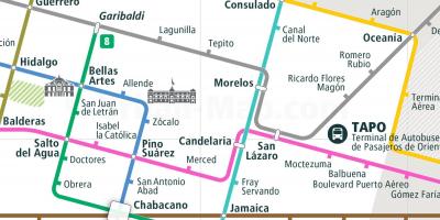 Peta dari tepito Mexico City 