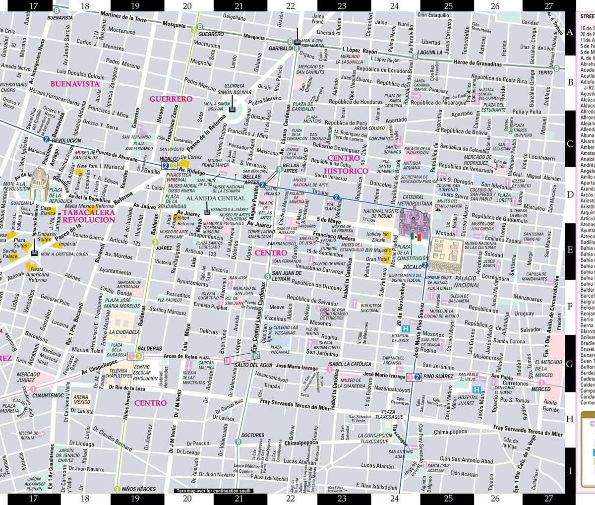 peta jalanan Mexico City
