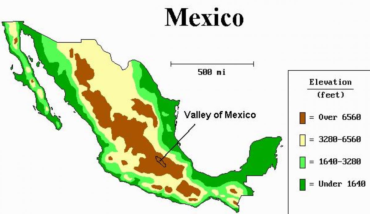 peta dari lembah Meksiko