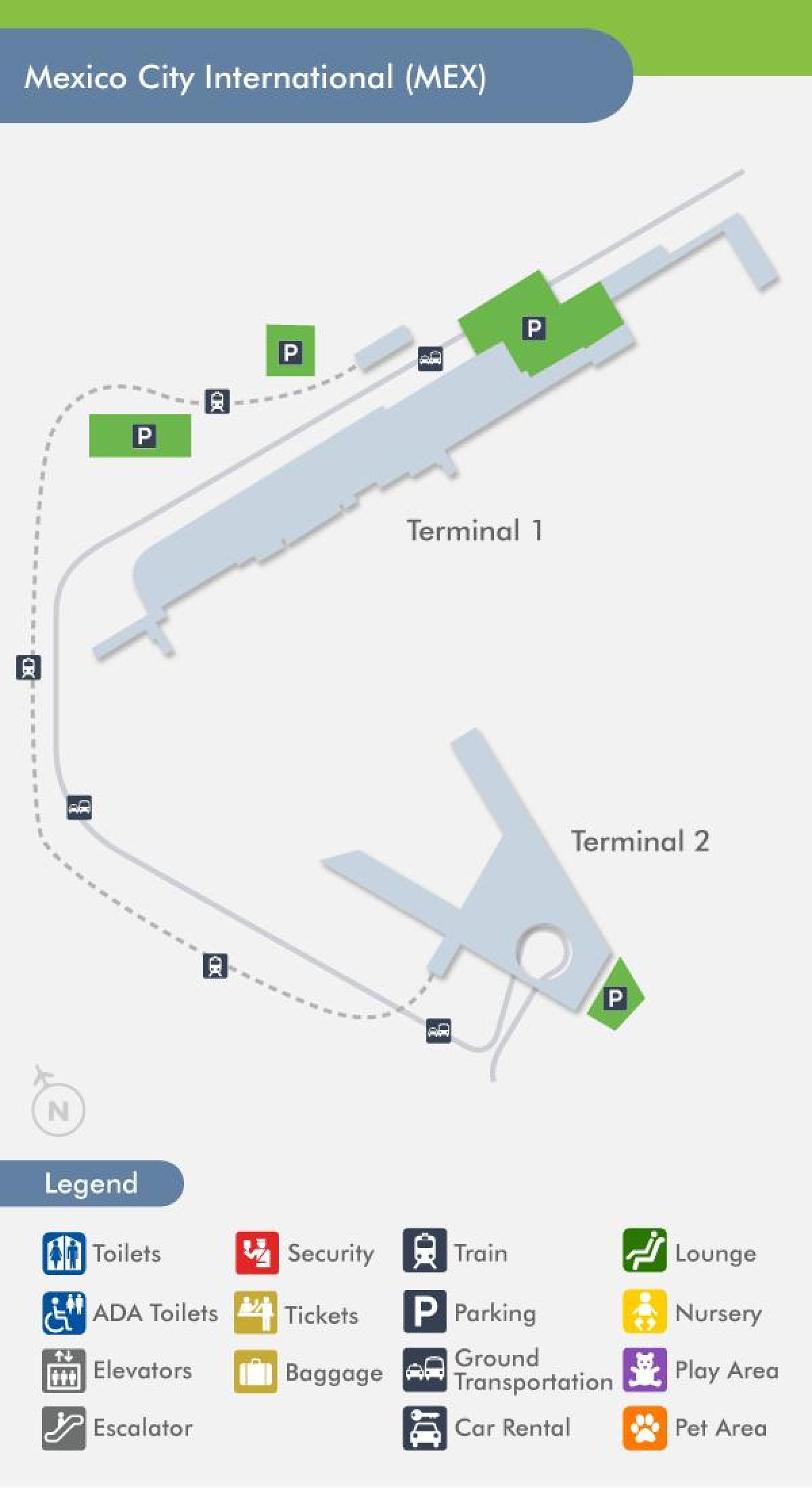 mex bandara terminal peta