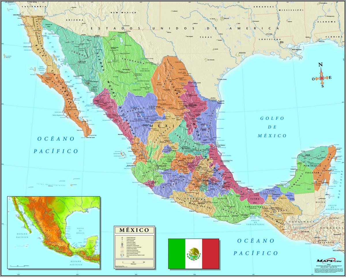 peta dari Mexico City kode pos