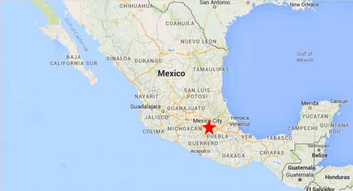 ibukota Meksiko peta