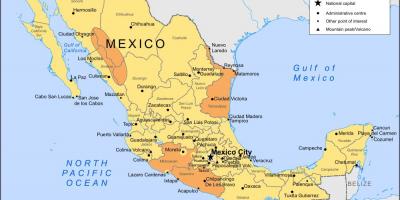 Peta dari Mexico City dan sekitarnya