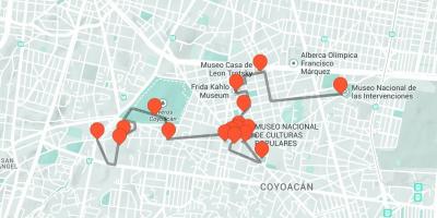 Peta Kota Meksiko walking tour
