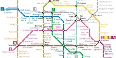 Mexico City tabung peta