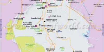 Mexico City-peta lokasi
