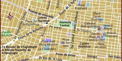 Centro histórico, Mexico City map